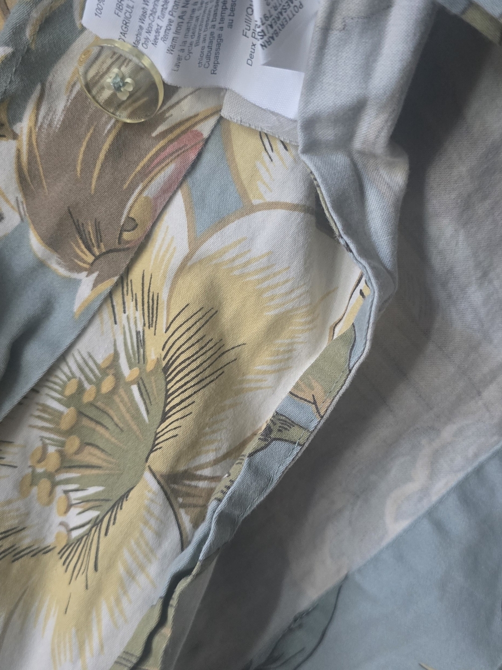 POTTERY BARN Ariane Blue Chinoserie Queen/Full Duvet - Picture 4 of 13